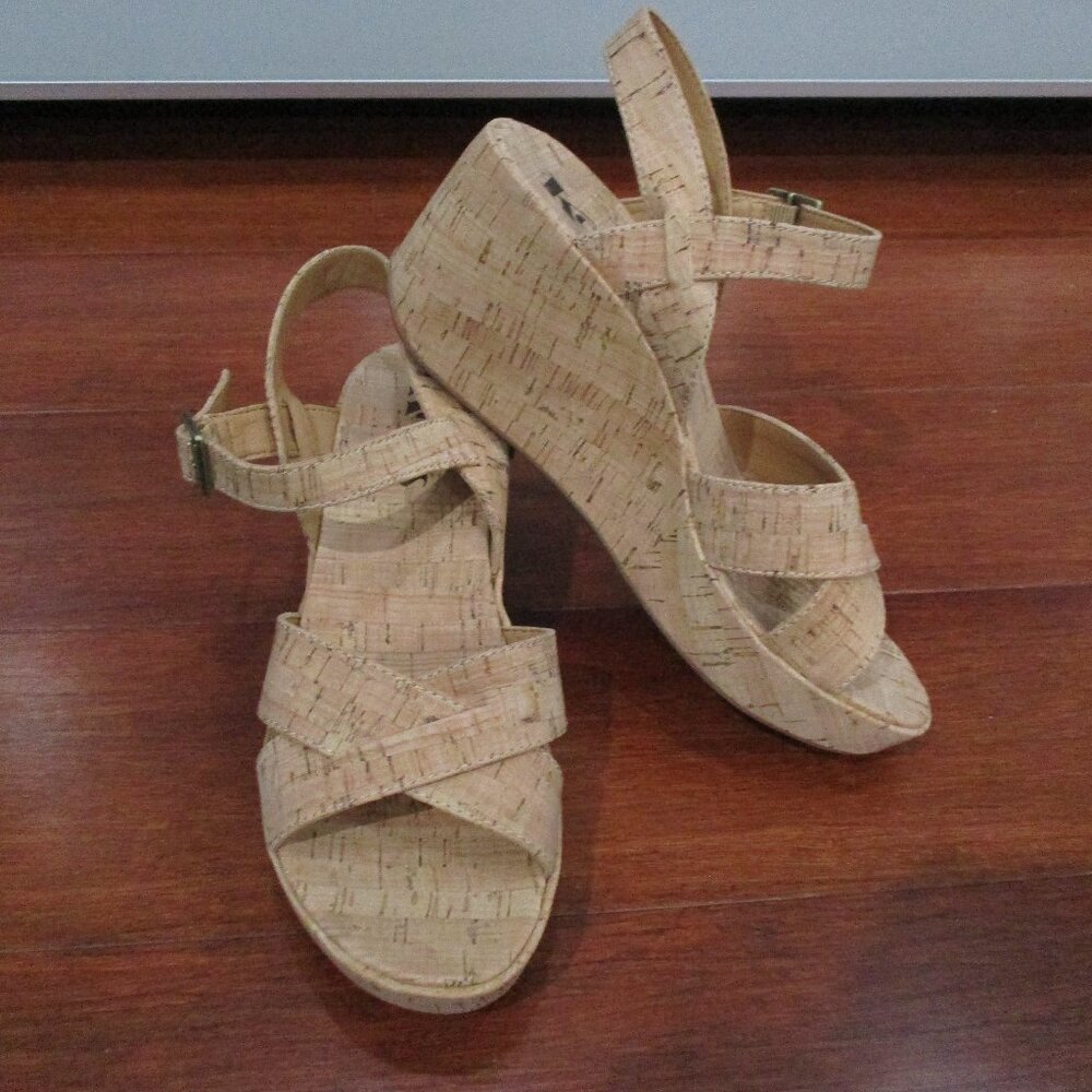 Korks Criss Cross Ankle Strap Sandals